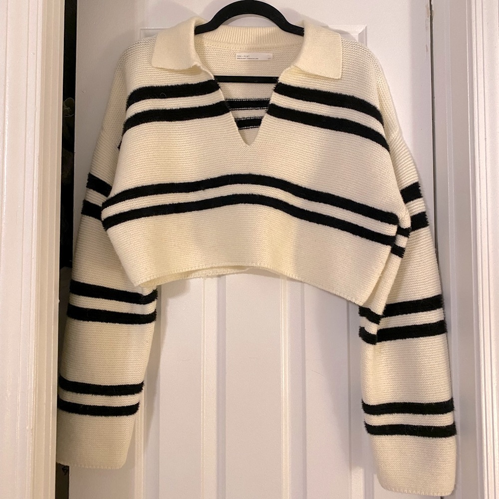 Oak + Fort Collared Striped Sweater